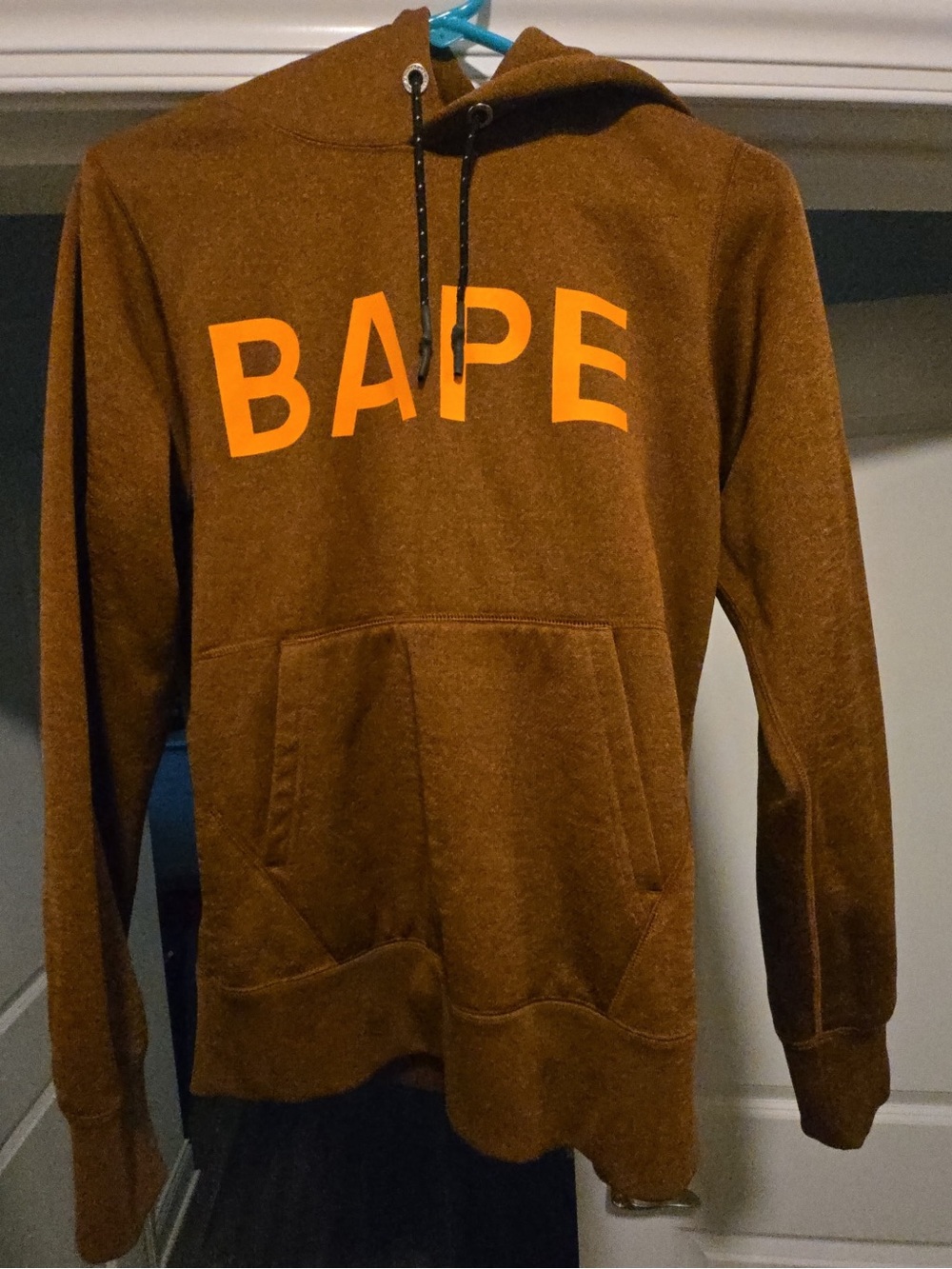 BAPE Brown Logo Hoodie - Men's Pullover size small